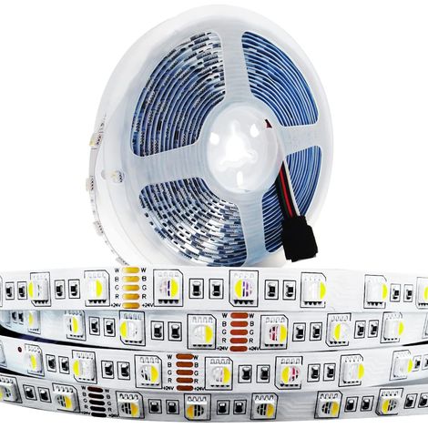 LED Strip Light 24 V, 4 in 1, RGBW RGB + White 6000K 5 m Mixed Colours SMD 5050 IP20 300 LEDs Strip Light for Bedroom, Kitchen Decoration (1/5)