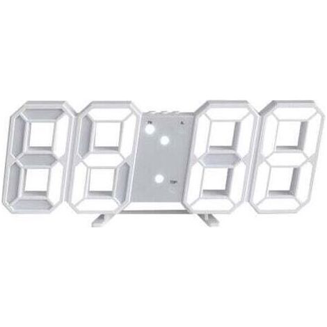 Digitale 3D-LED-Wanduhr mit 12/24-Stunden-Anzeige von Uhrzeit, Temperatur und Datum, Speicherfunktion, Schlummerfunktion, Nachtlicht und einstellbarer Helligkeit (1/4)