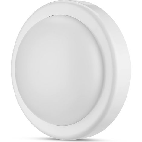 Luminaire extérieur, applique murale et plafonnier LED, 14 W, IP44, Ø 20 cm, jusqu'à 25 000 h, blanc (1/4)