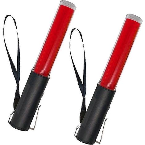 Convient aux bâtons de signalisation routière, bâtons de contrôle de la circulation, bâtons lumineux de sécurité, bâtons de signalisation pour parkings et aéroports, 26 cm, 2 pièces ( ) (1/5)