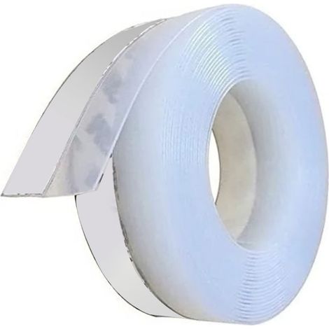 Bande d'étanchéité pour bas de porte 3,5 cm x 5 m, transparente, coupe-vent et auto-adhésive (1/5)