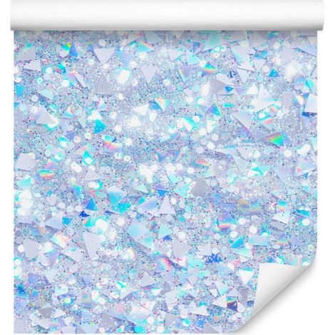 Papier peint à paillettes irisées azur, céladon et bleu 50x1000 cm (1/5)