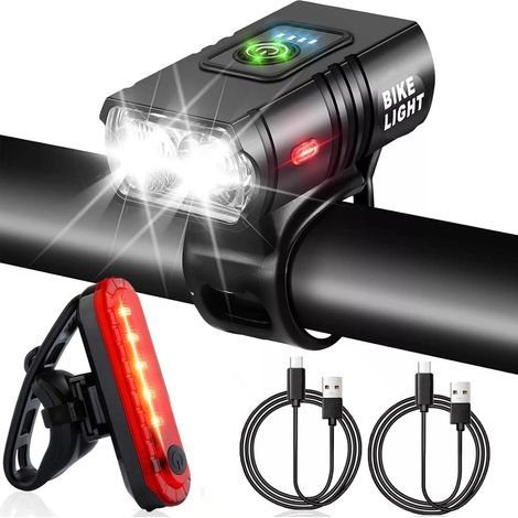 Éclairage vélo 1000 lumens ultra-lumineux, 6 modes d'éclairage + 4 modes d'éclairage supplémentaires, chargement USB, étanche IPX5 (1/5)