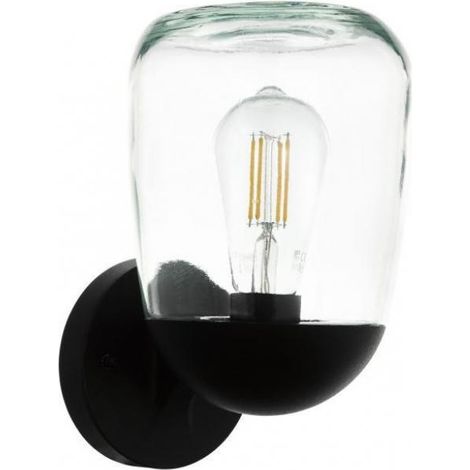Applique donatori eglo 98701- ip44 e27 lampadina esclusa-nero