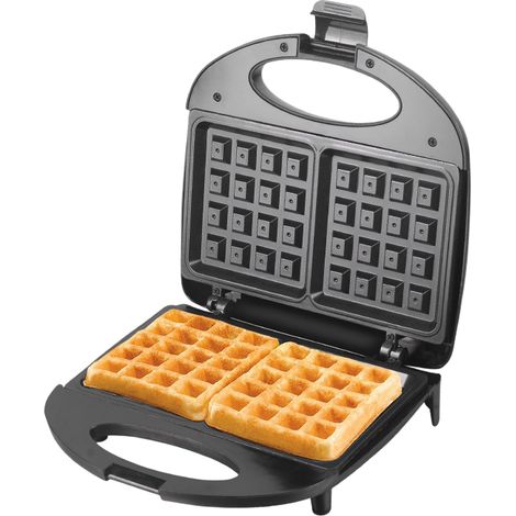 Mini gaufrier double, gaufres, gaufrier électrique, petit gaufrier, gaufres keto, galettes de pommes de terre, biscuits - AquaForge (1/3)
