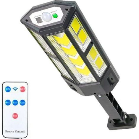 Lumiere Solaire Exterieur Lampadaire solaire 124 COB avec Détecteur de Movement 3 Modes IP65 étanche pour Jardin, Gara-Ywey (1/5)