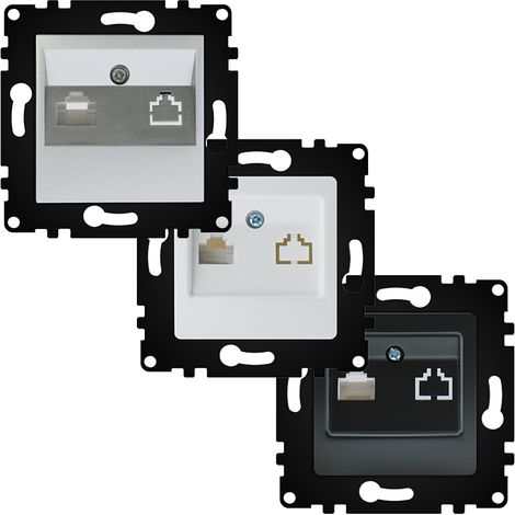 Module de prise Internet - PJ Gris - Ledme - PJ-41-G (1/5)