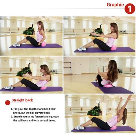 Balle de Yoga PVC 25cm Antidérapante, Ballon de Fitness Mini Anti-éclatement, Équilibre et Pilates, Lot de 1 (1/5)