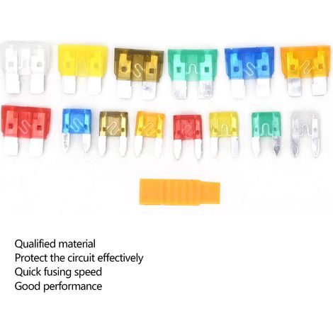Coffret assortment de 220 pièces fusibles à lame voiture mini standard 5-30A (1/5)