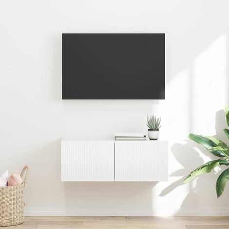 TV-Wandschrank Weiß 78,5 x 31 x 29,5 cm Holzwerkstoff (1/5)