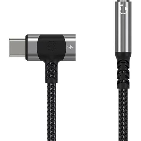 Geeignet für 2-in-1 USB-C auf 3,5-mm-Kopfhöreranschluss-Audioadapter, PD-Schnellladekabel, Typ-C-Kopfhörerkonverter, silber.