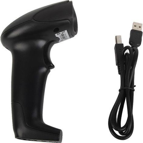 Lecteur de codes-barres sans fil avec connexion USB, ergonomique et pratique, lecteur de codes 1D, lecture automatique, rapide et précise