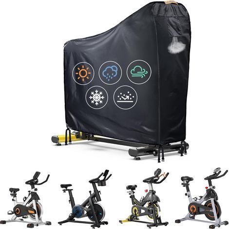 Housse imperméable 210D pour vélo d'appartement (usage extérieur) — Housse pour vélo d'intérieur avec aération. imperméable. 140 x 140 x 60 cm (1/5)