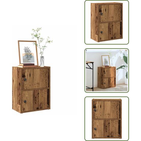 Bücherregal Altholz-Optik 40x24x52 cm Holzwerkstoff - Bücherregal - Bücherregale - Bücherschrank - Lagerschrank (1/5)