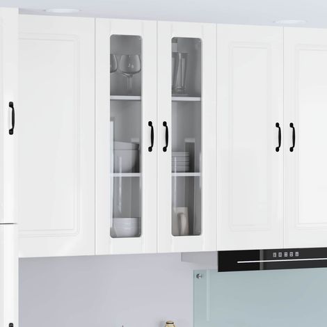 Küchenwandschrank mit Tür Lucca Hochglanz Weiß 60 x 31 x 100 cm