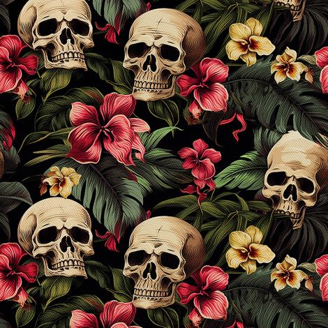Tela decorativa para exteriores Oxford - Motivo de calavera I DX4233 (1/5)