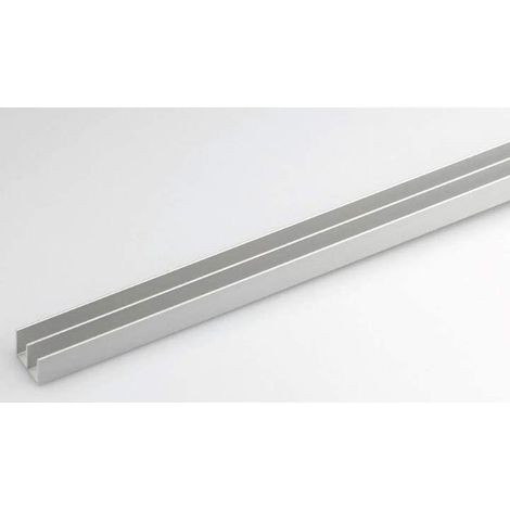 PROFILO PER FAI DA TE TIPO DOPPIA 'U' mm 20 x 18 x 1 - mt 2 col.argento UNIKO 10 PZ (1/6)