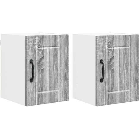 Maison Exclusive - Armadietto a muro LUCCA 2 pcs Grigio Sonoma 30 x 31 x 40 cm
