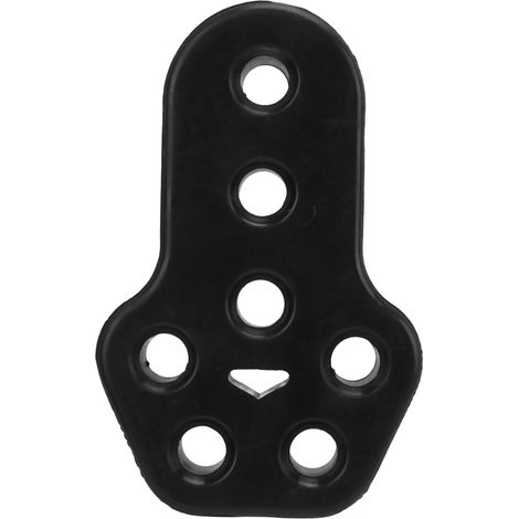 Support d'échappement, capuchon, silencieux, support isolant en caoutchouc, universel, 7 trous, 12 mm, noir (1/5)