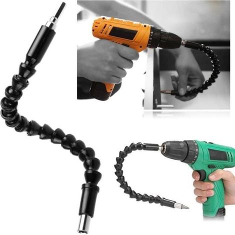 Rallonge Flexible Cardan - 290 mm - Embout 1/4 Pouces - Pour Visseuse Et Perceuse - 1 Pièce (1/5)