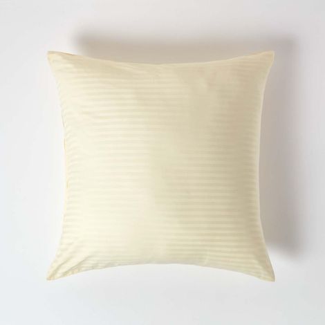 HOMESCAPES Pastel Yellow Continental Egyptian Cotton Pillowcase 330 Thread Count, 80 x 80 cm - Pastel Yellow