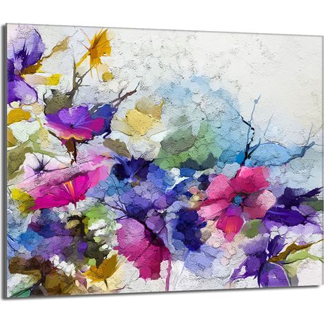 Protezione per piano cottura in vetro 60x52 Fiori (1/5)