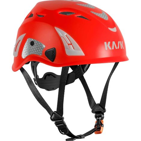 Casque de protection haute visibilité Superplasma AQ HI VIZ KASK WHE00105 - Rouge fluo - Taille unique
