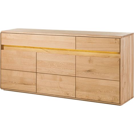 Buffet 183,5x43,5 Chêne sauvage huilé Bois naturel CARDIFF 130 (1/3)