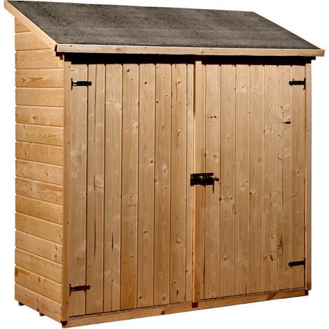 refugio de pared 1m² madera natural - ed1708e - habrita - (1/5)