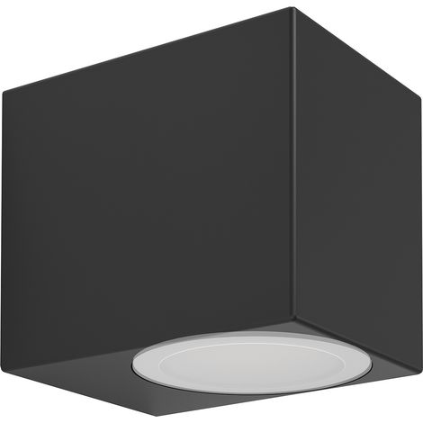 Applique Esterno Moderna Jabaga Policarbonato Nero Policarbonato Trasp Gu10 (1/3)