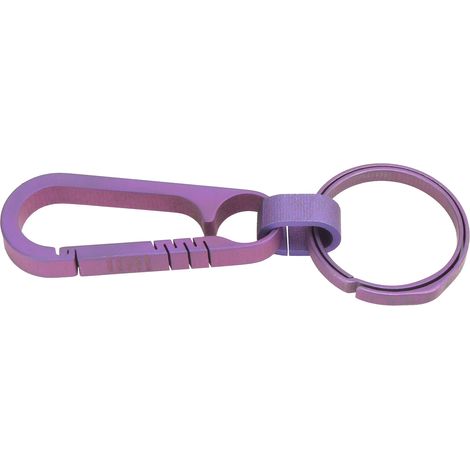 Porte-clés en alliage de titane, mousqueton à dégagement rapide pour sac à dos, violet (1/5)