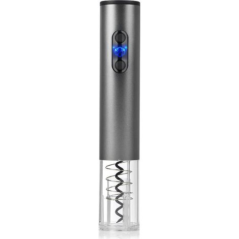 Tire-bouchon électrique, cadeau idéal pour les amateurs de vin. Ce tire-bouchon automatique en acier inoxydable, rechargeable et sans fil, est doté de bouchons à vide et est parfait pour… (1/5)