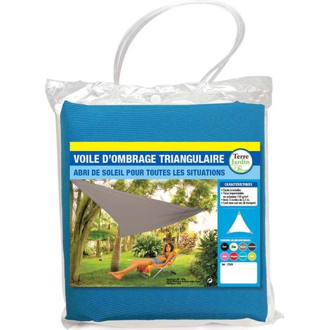 Voile d'ombrage triangulaire - 5 mètres - Turquoise