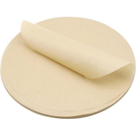 150 runde Backpapierbögen (28 cm Durchmesser) Backpapier für Heißluftfritteuse Zuschneidbar Backpapier für Pizza und Aufläufe im Backofen (1/5)
