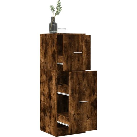 Apothekerschrank Räuchereiche 40x41x118 cm Holzwerkstoff