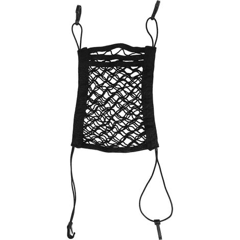 Organisateur de voiture en filet à 3 couches, sac filet extensible pour dossier de siège, barrière de sécurité pour animaux et enfants à l'arrière, porte-mouchoirs en papier, pochette de rangement en (1/5)