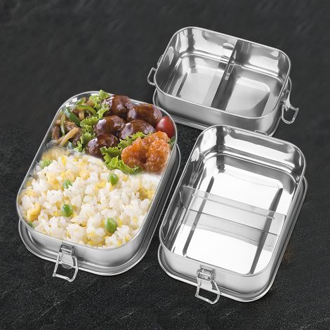 TolleTour 800 ml + 1200 ml + 1400 ml: fiambrera de acero inoxidable, sin BPA, resistente y reutilizable (1/5)