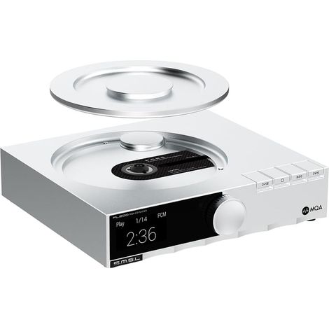 Lecteur CD Platine disque HiFi Lossless Puce Bluetooth Lecture Décodage Amplificateur de casque avec télécommande (Argent) (1/5)