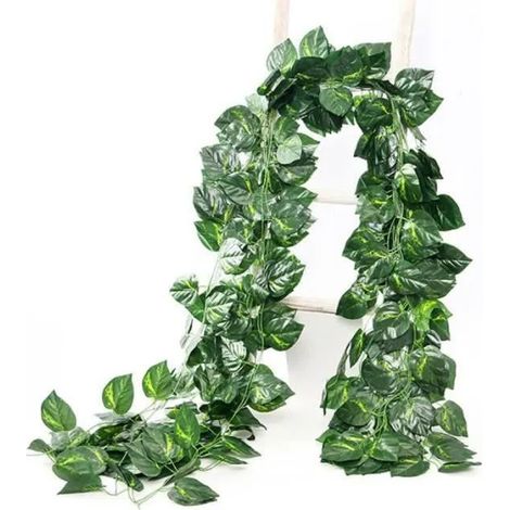 Plante artificielle - CHANGM - Guirlande de lierre - 12 pièces - Décoration contemporaine - Entretien facile (1/4)