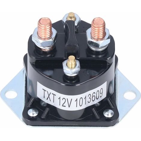 Keenso Solénoïde de Démarreur Club Car, 12V Contacteur Club Car 4 Bornes Relais de Solénoïde de Démarreur 1013609 Remplacement pour Carryall Series 1992-1997, DS Series 1984-2007 Relais (1/5)
