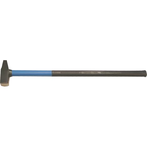 SW-Stahl 50610L Vorschlaghammer mit Fiberglasstiel 5kg I Werkzeughammer mit mit Gummigriff I schwerer Hammer mit Kopfgewicht 5000g