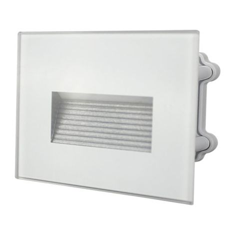Lampada Segnapasso Incasso Quadro in vetro 5W IP65 Luce Naturale 4000K