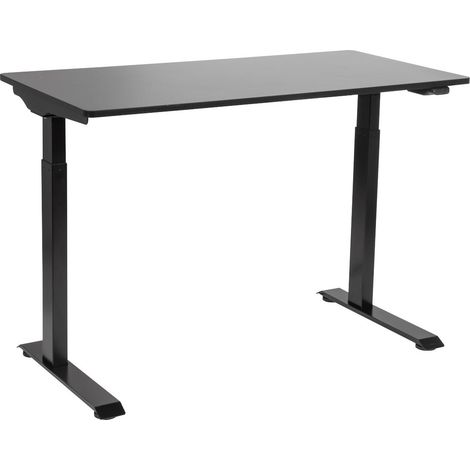 Dellonda DH55 Single Motor Ultra-Quiet Adjustable-Height Electric Sit/Stand Desk - Black Desktop