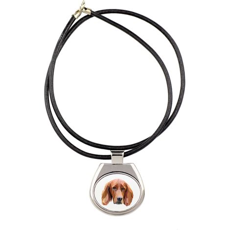 Setter inglés, Laverack - collar con una foto e inscripción geométrica de Art-Dog (1/3)