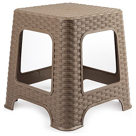 Taburete de Rattan bajo  Marron