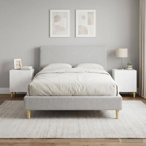vidaXL Mesita de Noche 2 uds. Blanco Brillante 43 x 34,5 x 50 cm (1/5)