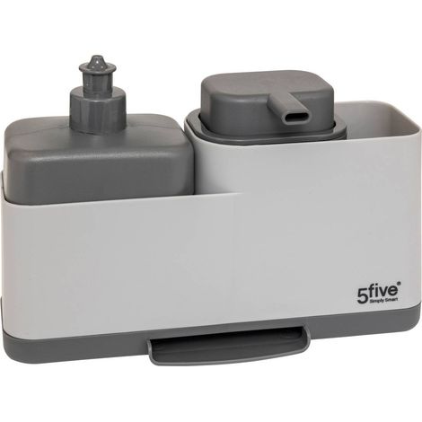 Organizador de fregadero neo con dosificador gris - 5five