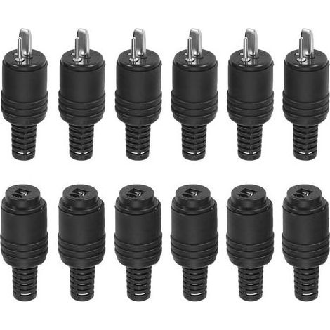 12 Pièces Connecteurs de Haut-Parleur DIN 2 Broches avec Bornes à Vis, fiches/prises haut-parleur DIN mâle/femelle, 2 Broches DIN Fiche Parleur, 2 Broches DIN Haut-Parleur fiche, pour Systèmes Audio \ (1/5)