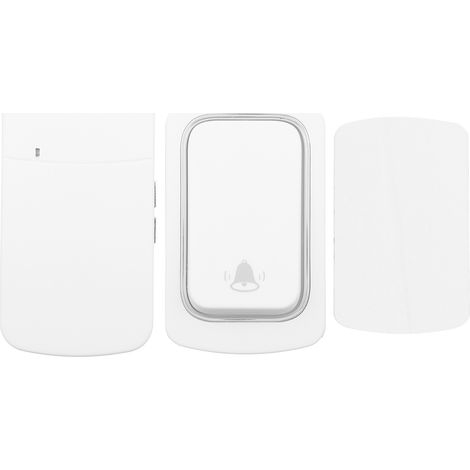 Sonnette sans fil auto‑alimentée, 38 mélodies, télécommande, prise US 100‑230V. (1/5)