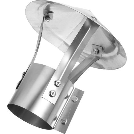 Chapeau de cheminée en inox 200 mm, couvercle de conduit de cheminée rond en métal, étanche à la pluie, pour poêle et cheminée extérieure